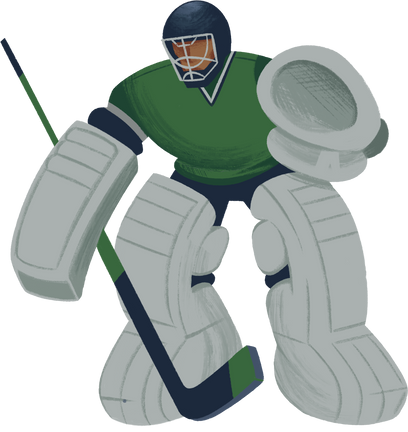 Soviet Art Inspired Athletes - Hockey Goalkeeper